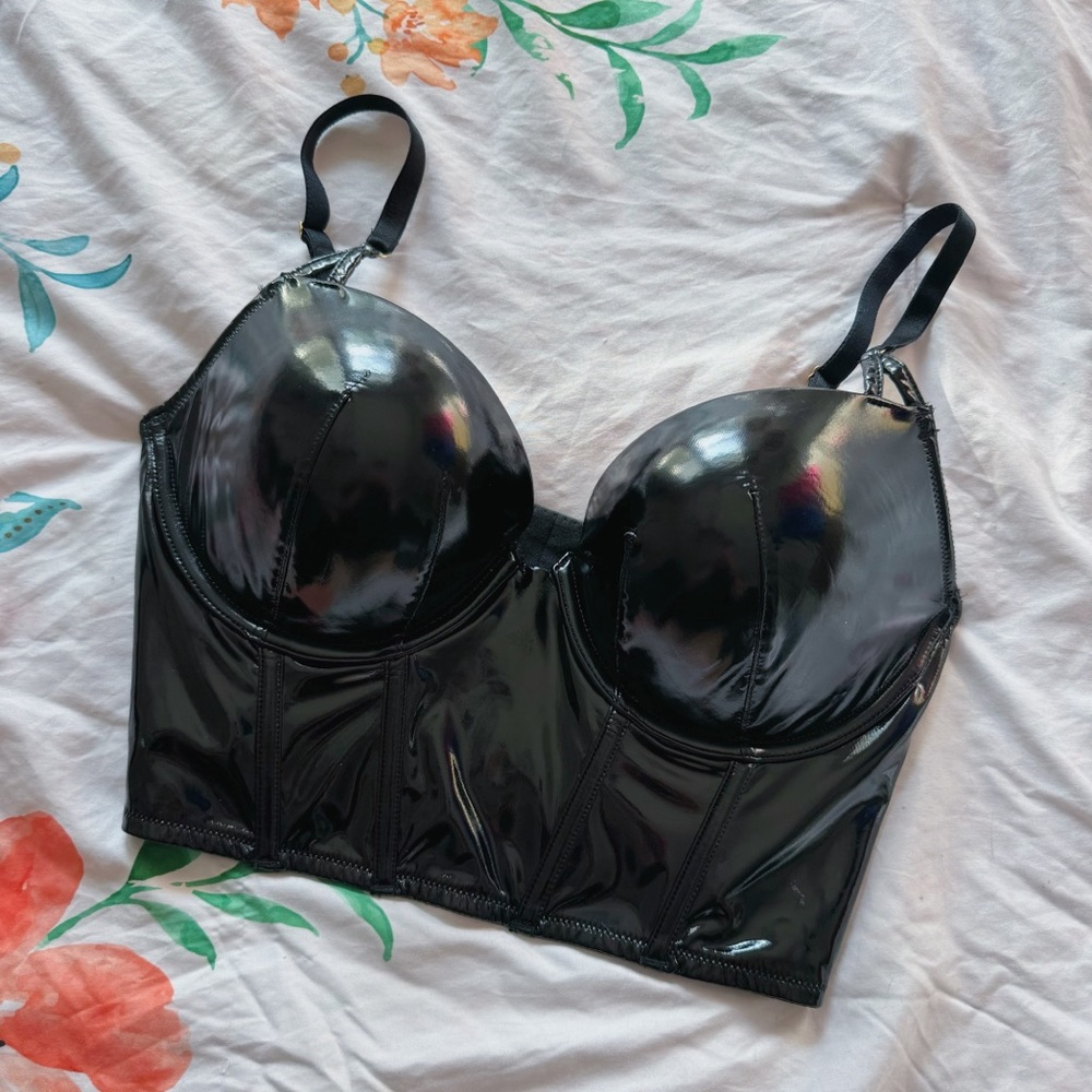 VICTORIA’S SECRET LATEX BUSTIER CORSET TOP